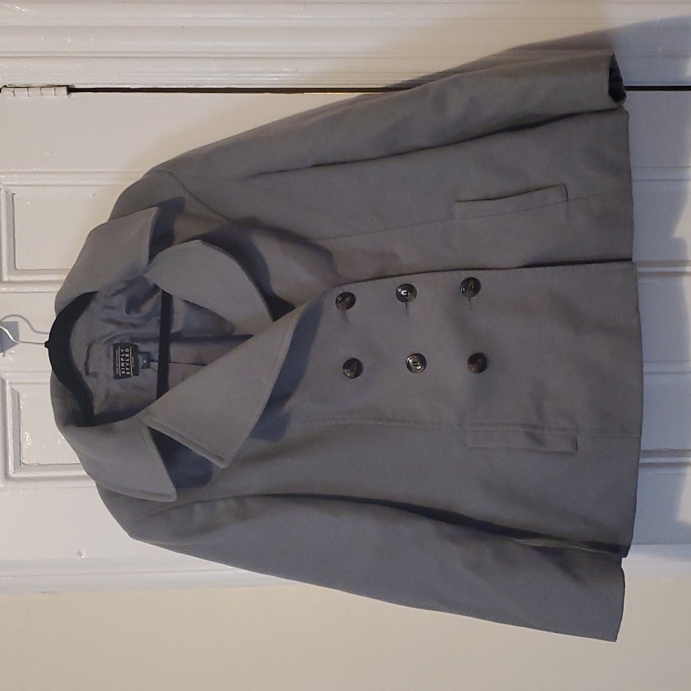 Simply Styled Gray Pea Coat